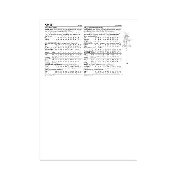 Simplicity Sewing Pattern S9917 Dress Belt Misses 8-16 MIMI G - Picture 2 of 3